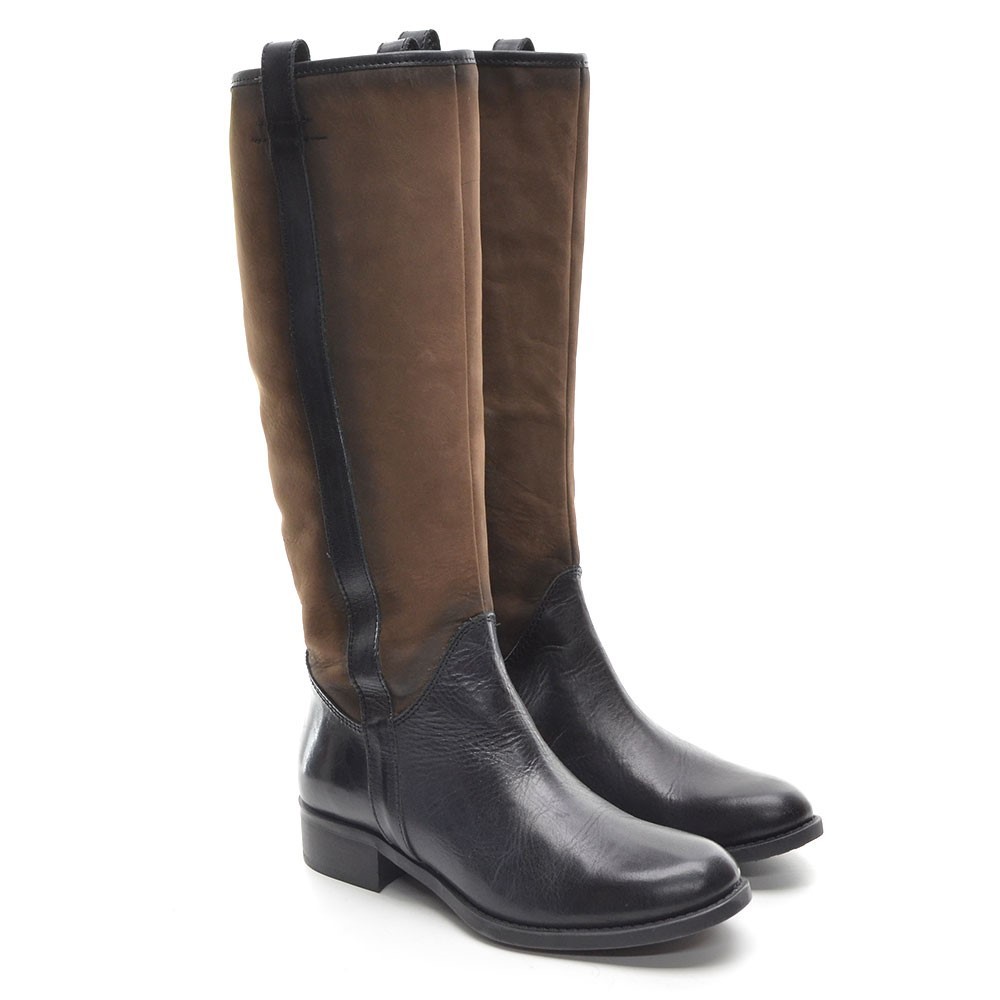 Donna Piu Olivia Brown Leather Riding Knee Boots 36 New